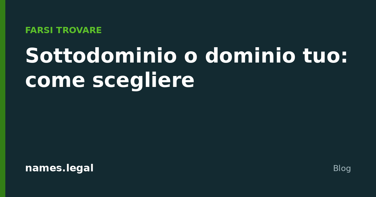 Subdomain oder eigene Domain: wie Sie wählen
